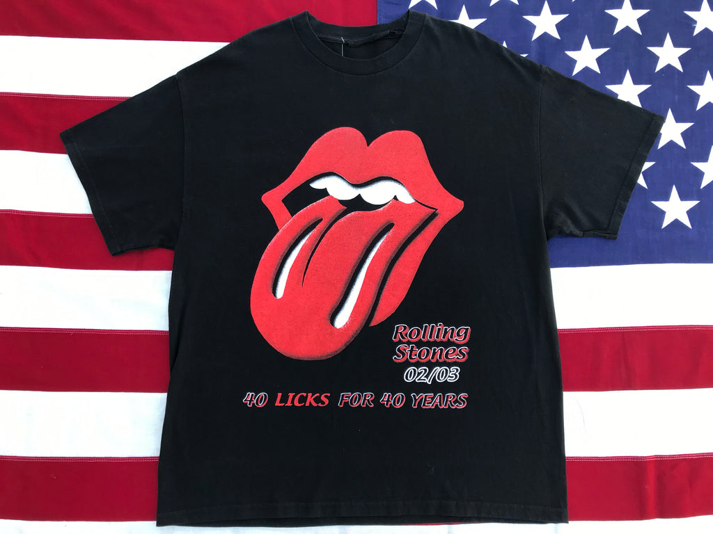Rolling Stones 40th Anniversary 1962-2002 Arena Stadium Theater World Tour 2002/03 Original Vintage Rock T-Shirt