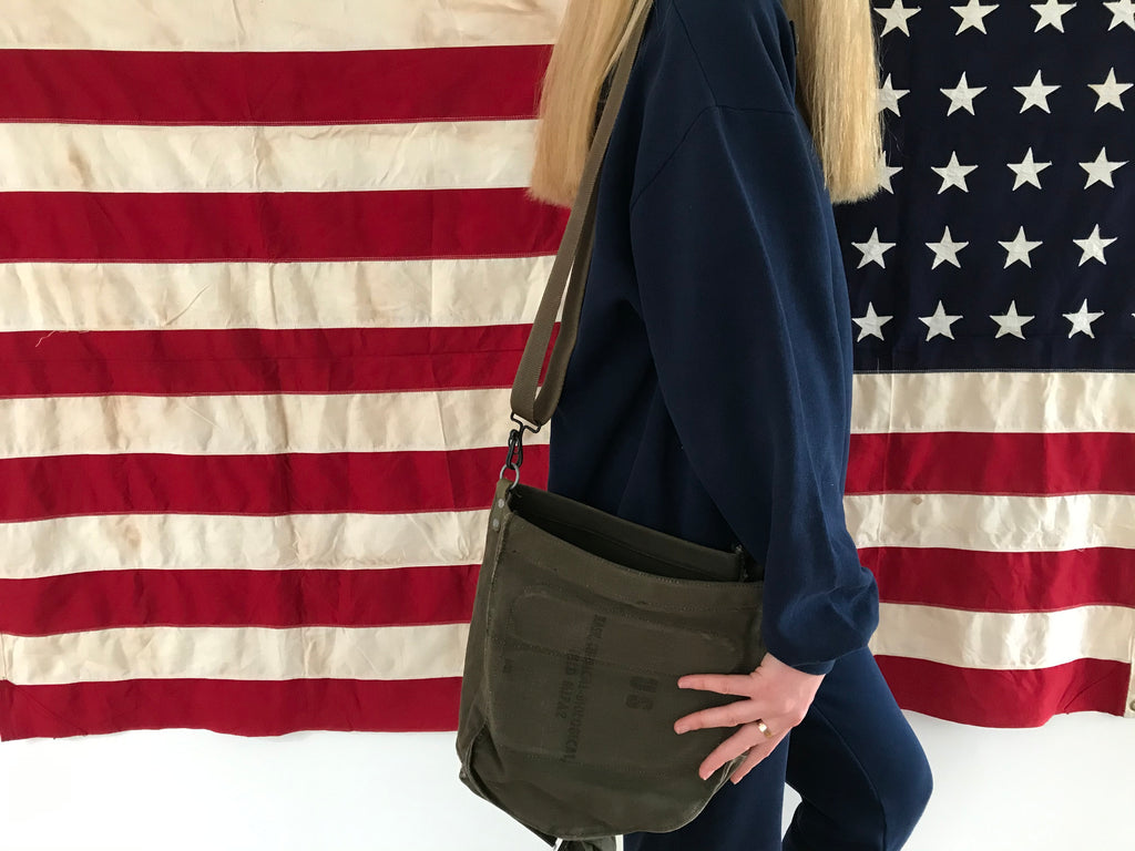 USA Military Vintage Re - Make Shoulder Strap Bag Made in USA
