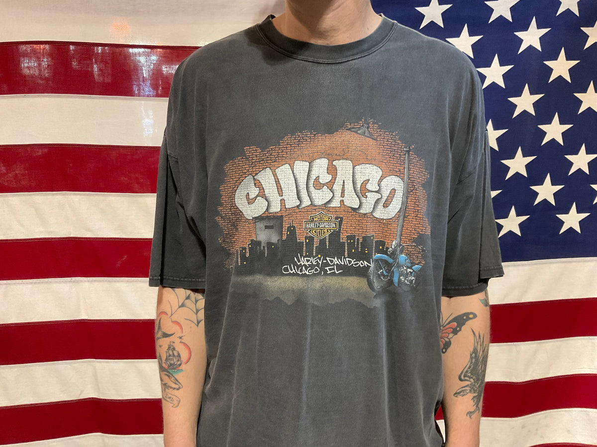 Harley Davidson Vintage 70's Mens T-Shirt©️1978 Chicago Illinois