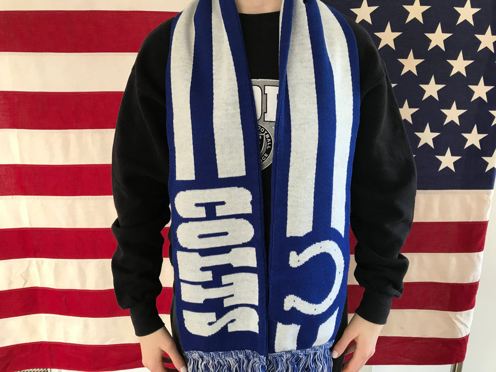 Indianapolis Colts  NFL 90’s Vintage Knit Reversible Scarf