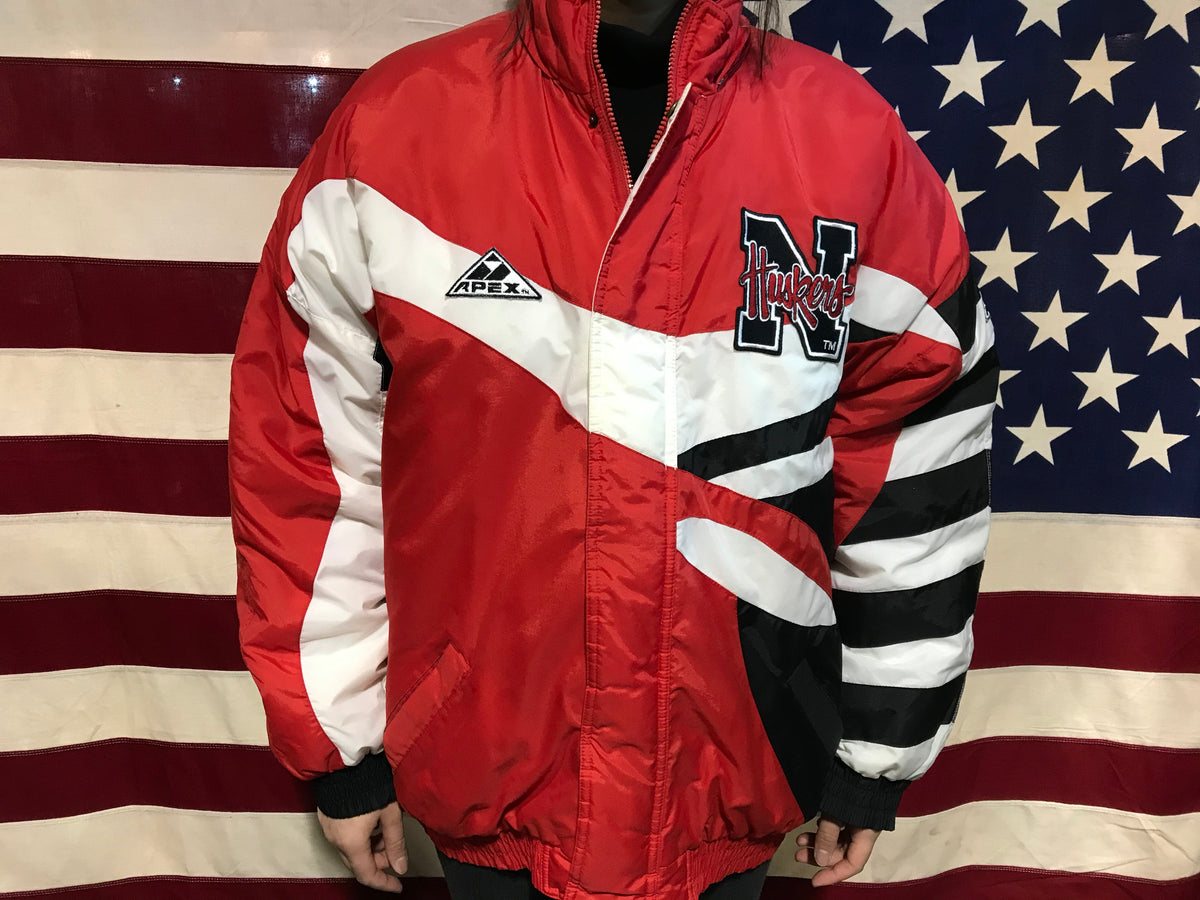 ELY&WALKER E&W 80s 90s オンブレ ウエスタン ジャケット Nebraska Huskers Football Vintage 90's Mens Nylon Apex One Jacket