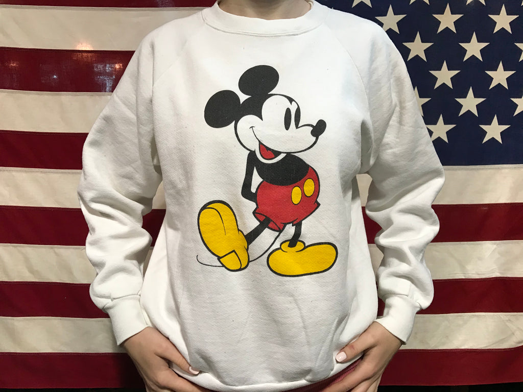Mickey Mouse 80’s Vintage ©️Disney Crew Sweat Raglan Sleeve Made in USA