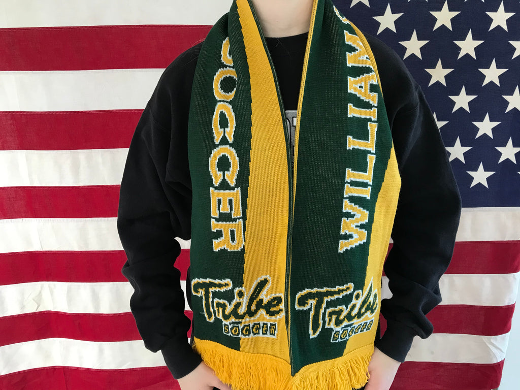 William & Mary Tribe Men’s Soccer 90’s Vintage Knit Reversible Scarf by Ruffneck Made in UK