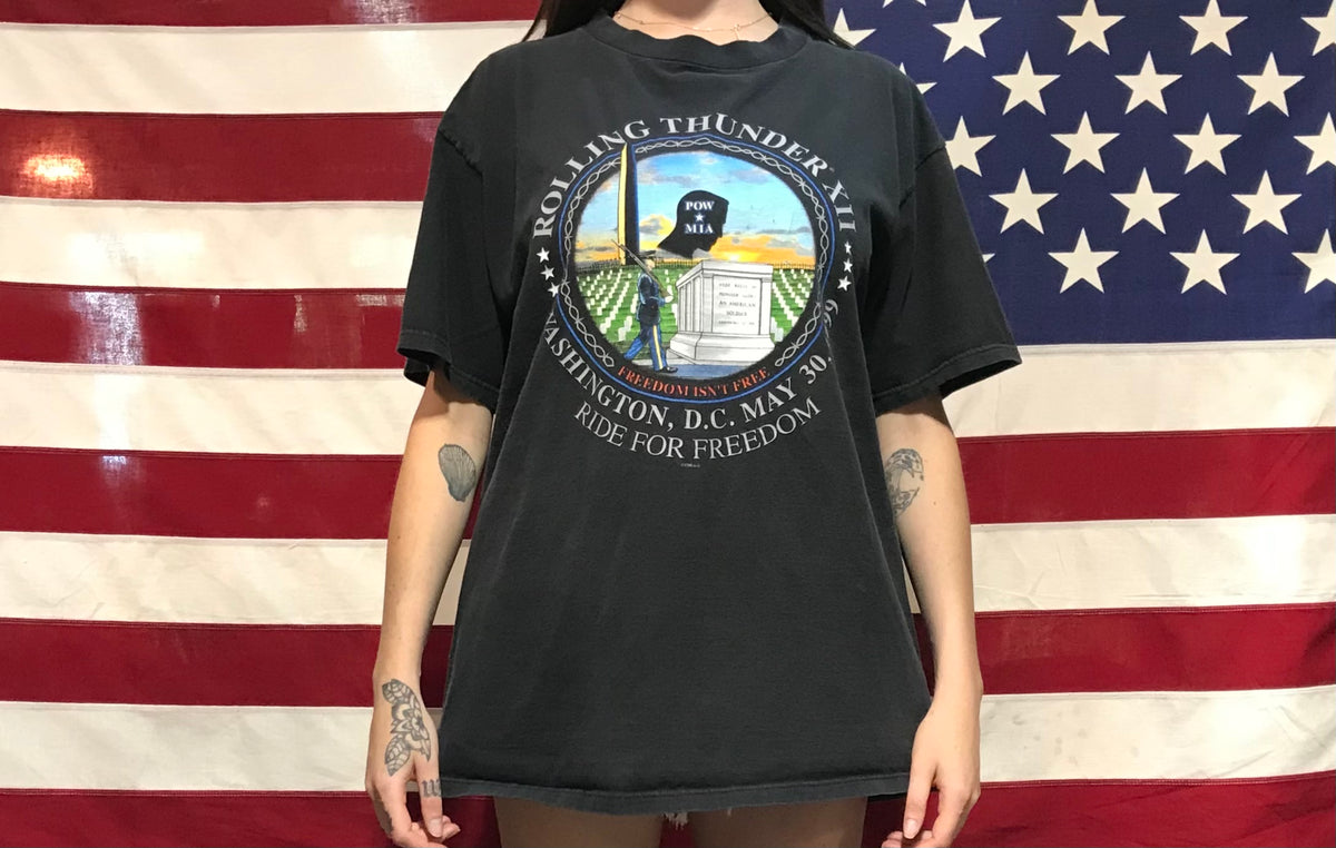 Harley-Davidson Rolling Thunder Tシャツ Harley Davidson Vintage Mens T-Shirt Print Year 1999 Rolling