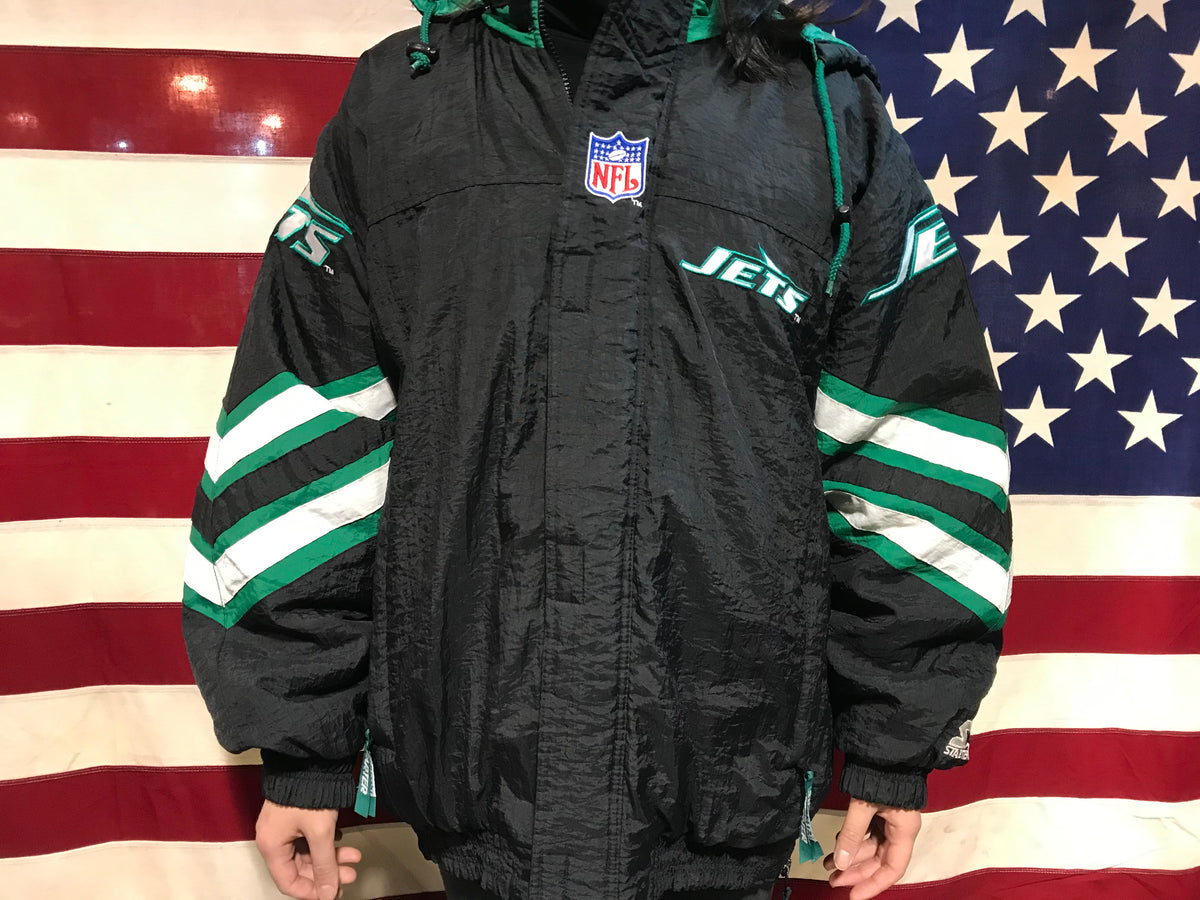 Vintage 90's New York Jets Starter Leather Jacket Men's Size XL