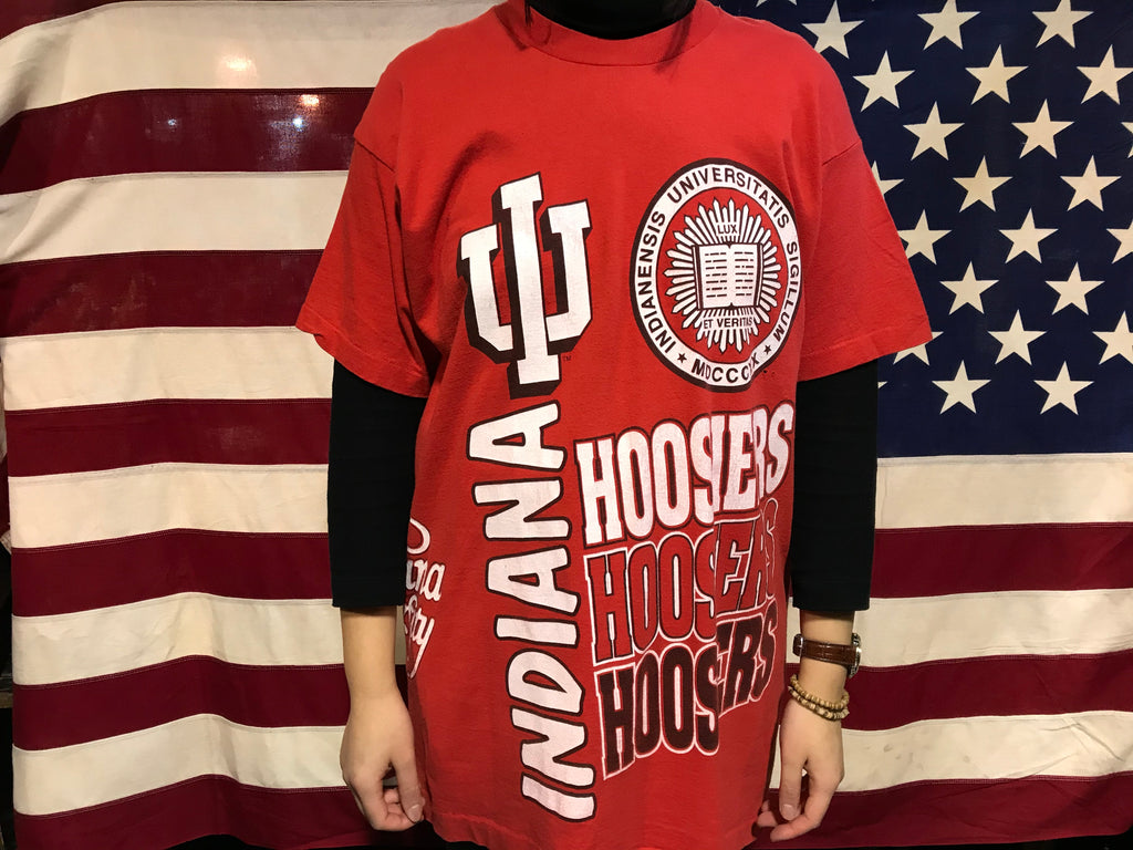 Indiana University Hoosiers 90’s Vintage Crew T-Shirt Made in USA