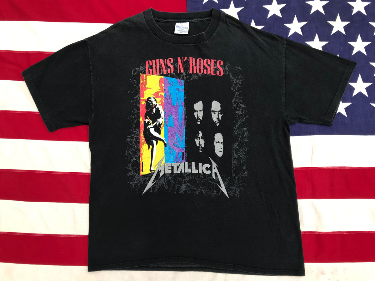 Guns N' Roses - Metallica Tour 1992 Original Vintage Rock T-Shirt by B –  American Vintage Clothing Co.