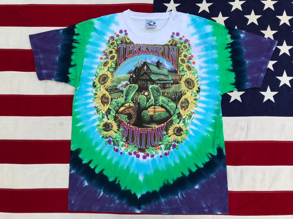 Grateful Dead ©️1999 G.D.P, Inc. “ Terrapin Station “ Original Vintage Rock Tie Dye T-Shirt by Liquid Blue USA