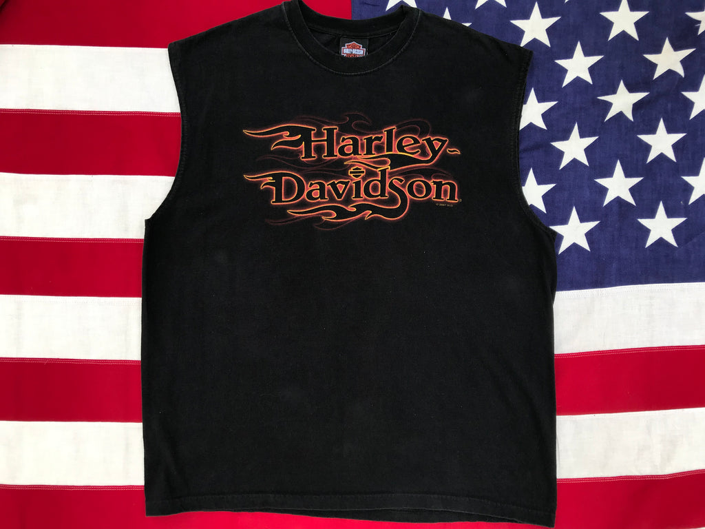 Harley Davidson Vintage 2000’s  Mens Tank - Myrtle Beach, South Carolina. Made in USA