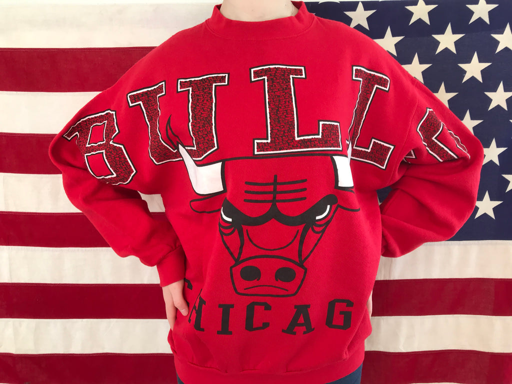 Chicago Bulls NBA 90’s Vintage Magic Johnson Originals Sporting Crew Sweat Made in USA