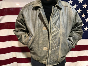 Joshua Ross 80’s Vintage Leather Mens Bomber Jacket