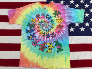 Copy of Grateful Dead “ Spiral Bears 1989 “ Original Vintage Rock Tie Dye T-Shirt by Liquid Blue Made In USA