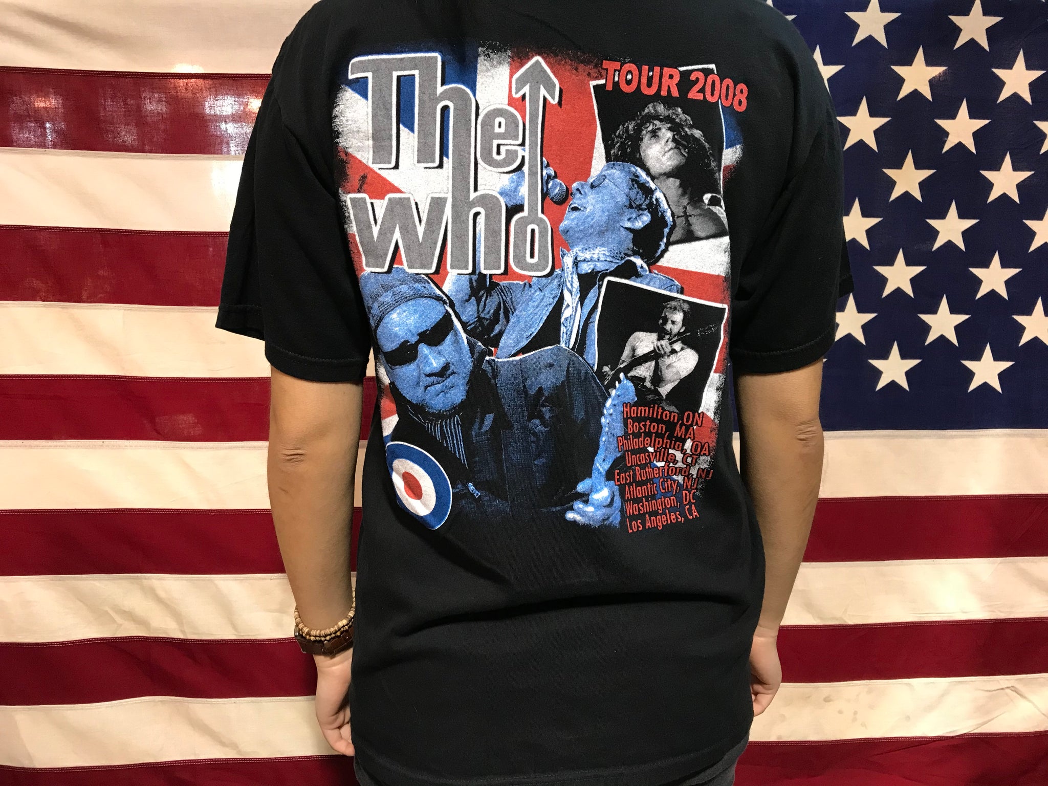 The Who USA Tour 2008 Original Vintage Rock T-Shirt by Anvil