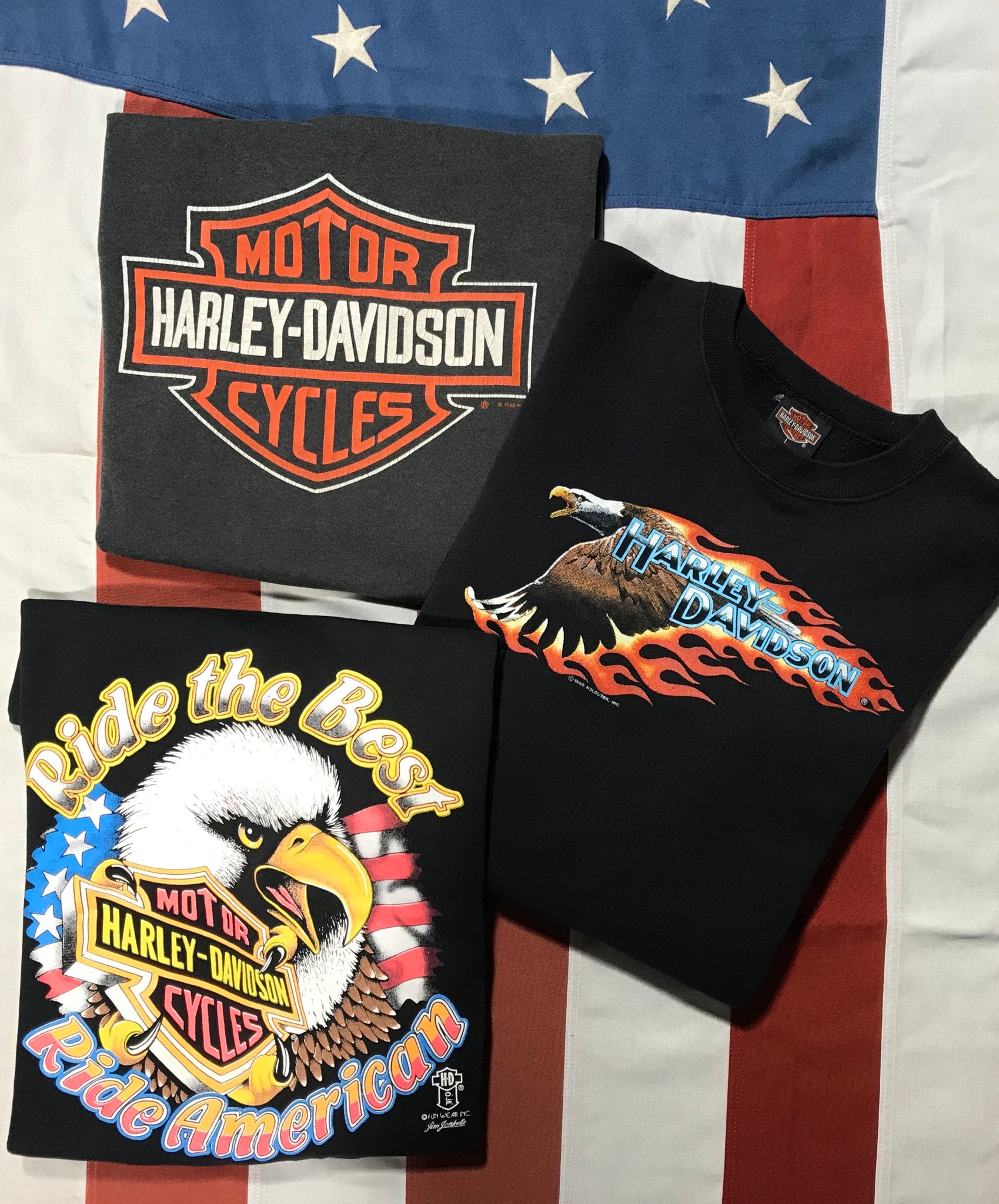 Harley Davidson Vintage 1980's Crew Sweat - ©️Funwear INC Print