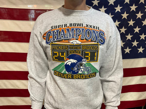Denver Broncos NFL 1998 Super Bowl Champions Vintage Crew Sporting Sweat by Logo 7.INC.®️ USA