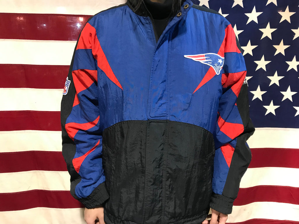 New England Patriots Hooded  NFL Vintage 90’s Mens Nylon ProLine by ApexOne Sporting Jacket