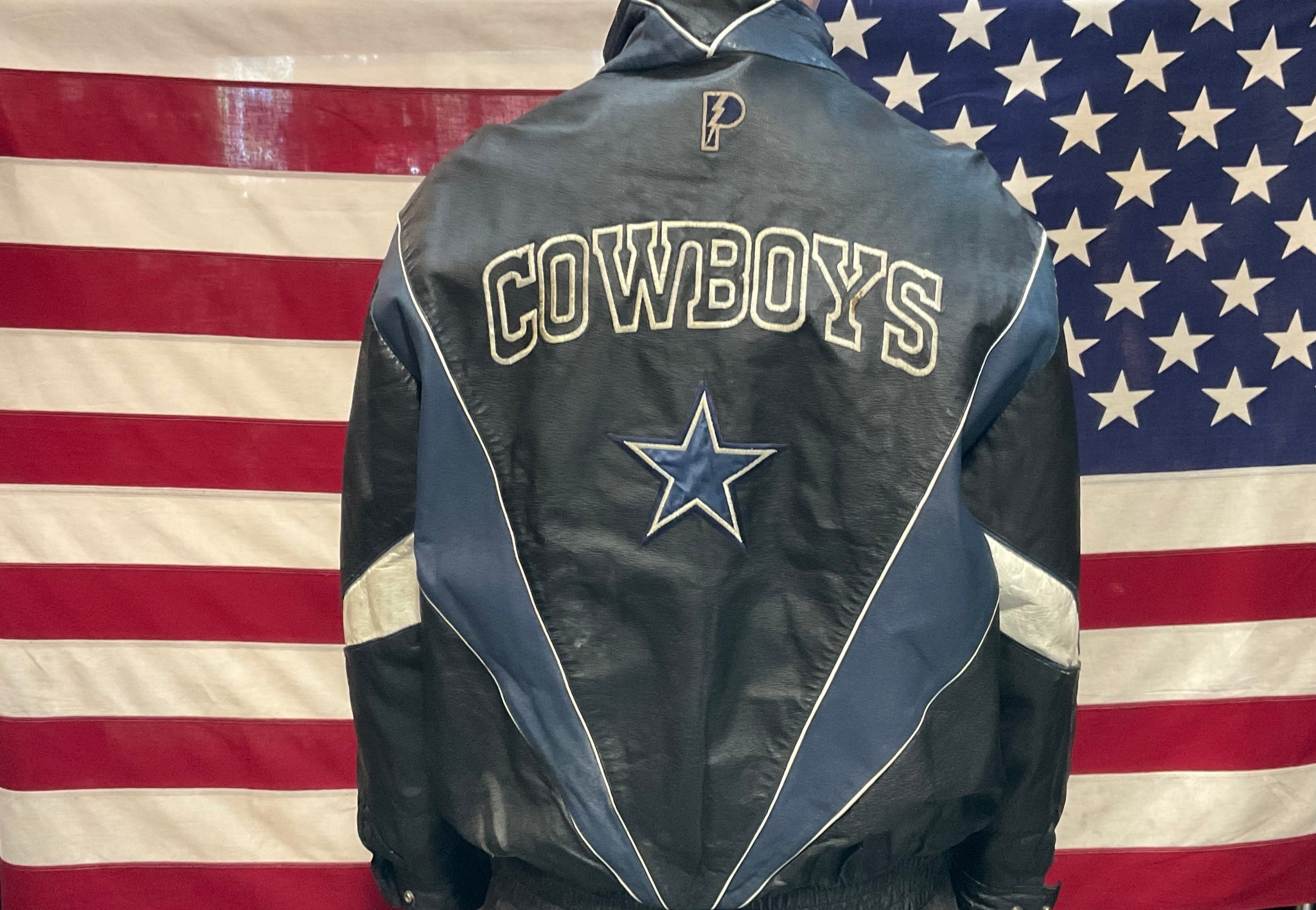 Dallas Cowboys Closer Track Jacket, Mens, XL, Navy/Gray