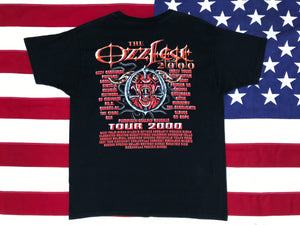 OZZY Osborne THE OZZFEST 2000 TOUR Original Vintage Rock T-Shirt by Fruit Of The Loom®️USA