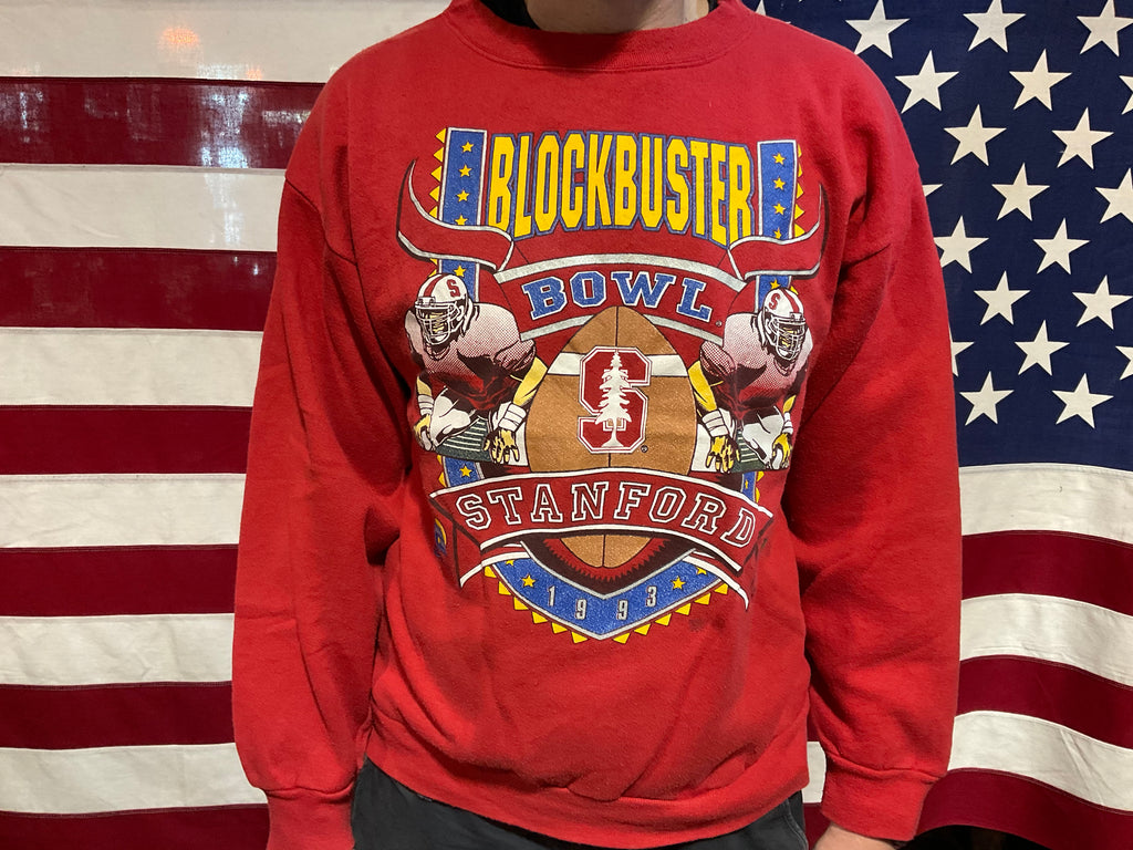 Stanford®️BlockBuster Bowl 1993 Vintage Crew Sporting Sweat by Tultex Made in USA