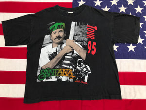 Santana & Jeff Beck Tour ‘95 Original Vintage Rock T-Shirt by Rebel of USA