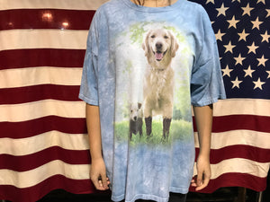Animal Print Golden Retriever & Jack Russell Vintage 90’s T-Shirt