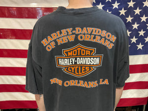 Harley Davidson Vintage Mens T-Shirt Dated©️1998 H-D New Orleans, LA  Made in  USA