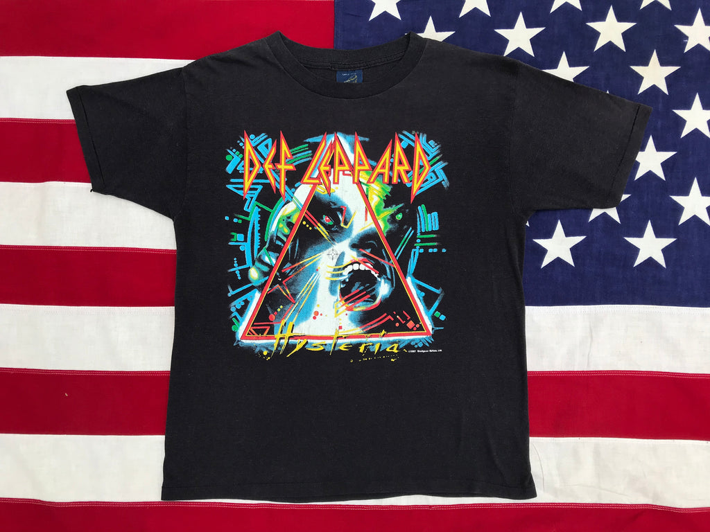 Def Leppard “ Hysteria Tour 1987 “ Original Vintage Rock T-Shirt by Sneakers Made in USA