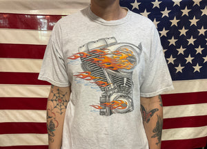 Harley Davidson Vintage Mens T-Shirt Print Year ©️2001 H-D Myrtle Beach S.C. Made In USA