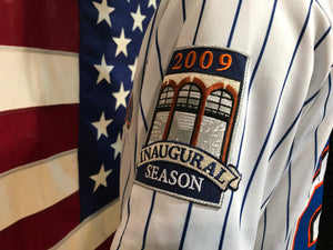 Mets Stripe Vintage Baseball Jersey by Majestic 2009 Inaugural Season