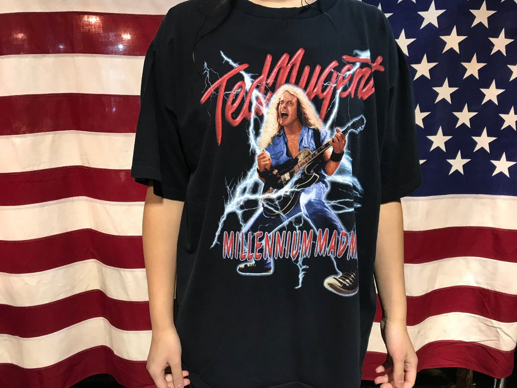 Ted Nugent 1999 Millennium Madman Tour Original Vintage Rock T-shirt by All Sport USA