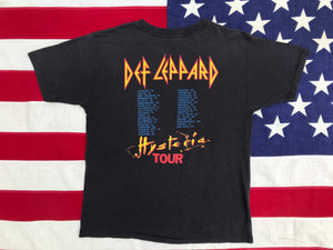 Def Leppard “ Hysteria Tour 1987 “ Original Vintage Rock T-Shirt by Sneakers Made in USA