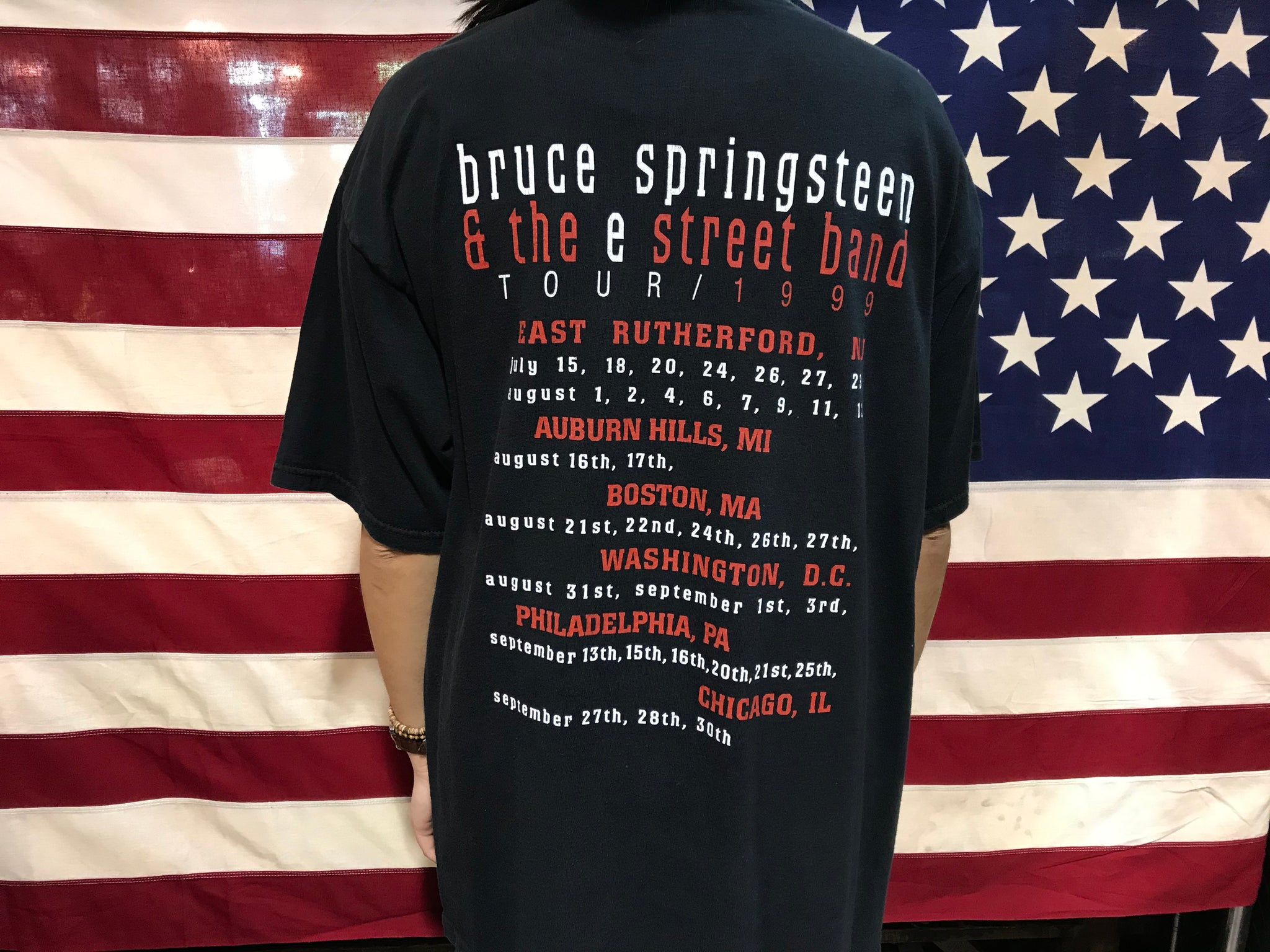 Bruce Springsteen & The E Street Band 1999 Tour Original Vintage Rock T-Shirt Made in USA