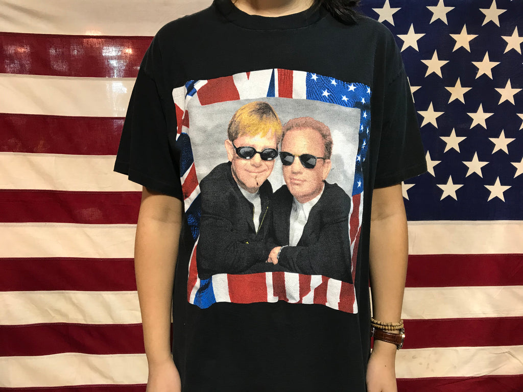 Elton John & Billy Joel 1994 Tour Original Vintage Rock T-Shirt Made in USA