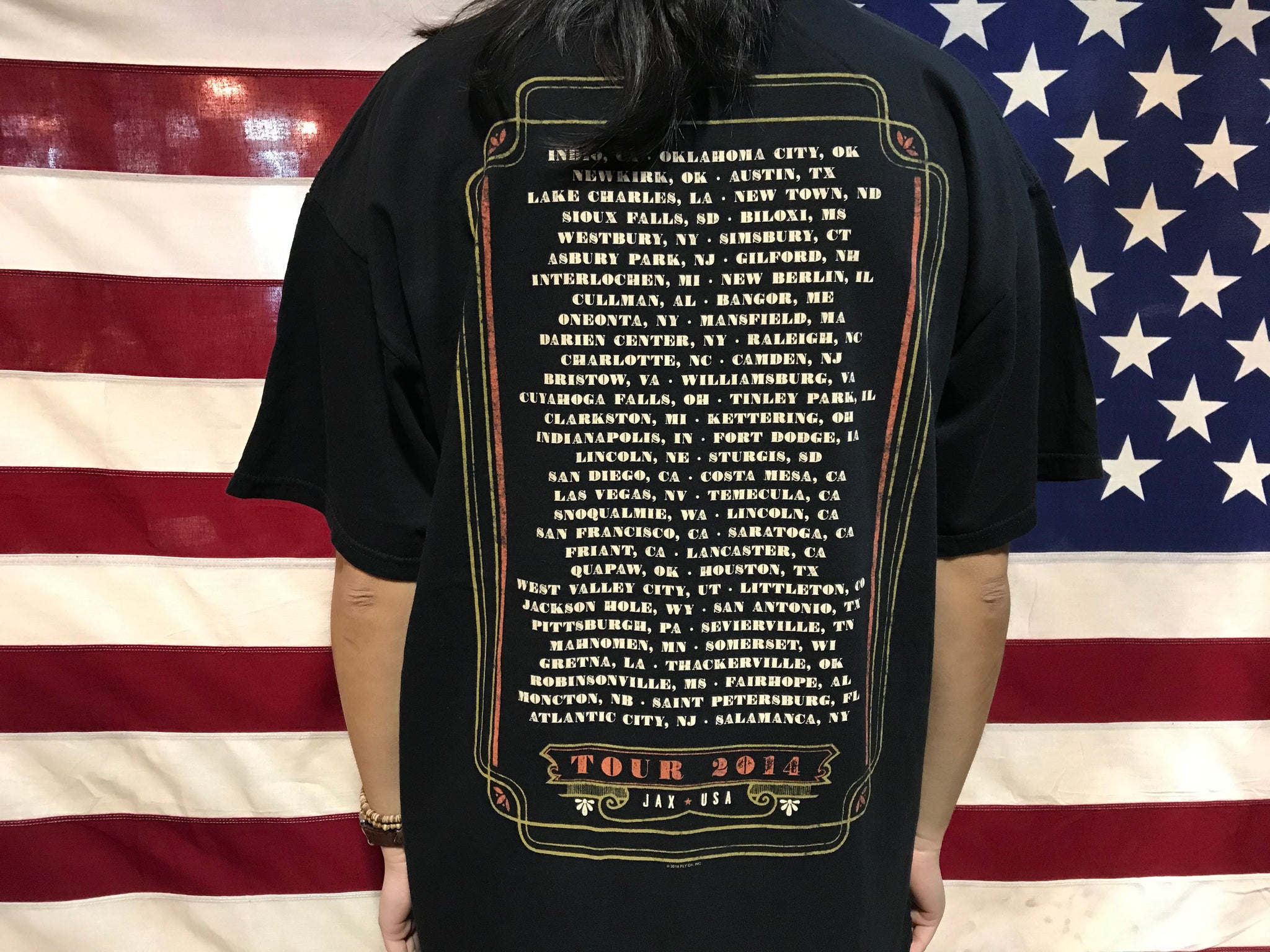 Lynyrd Skynyrd 2014  “ 90 Proof “ Nth American Tour Concert Original  Vintage Rock T-Shirt