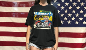 Harley Davidson Vintage Mens T-Shirt Print Year 1998 Maui, Hawaii Made in  USA
