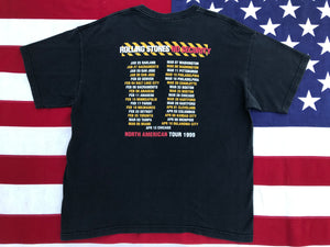 Rolling Stones No Security Nth American Tour 1999 Original Vintage Rock T-Shirt by Softee - Tee Jays USA