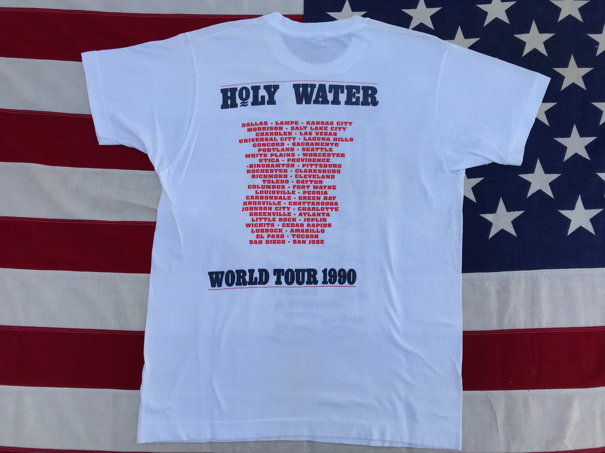 Bad Company  “ Holy Water “ World Tour 1990 Original Vintage Rock T-Shirt by Screen Stars USA