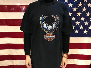 Harley Davidson Vintage Mens T-Shirt Print Year 2004 Eagle Made in USA