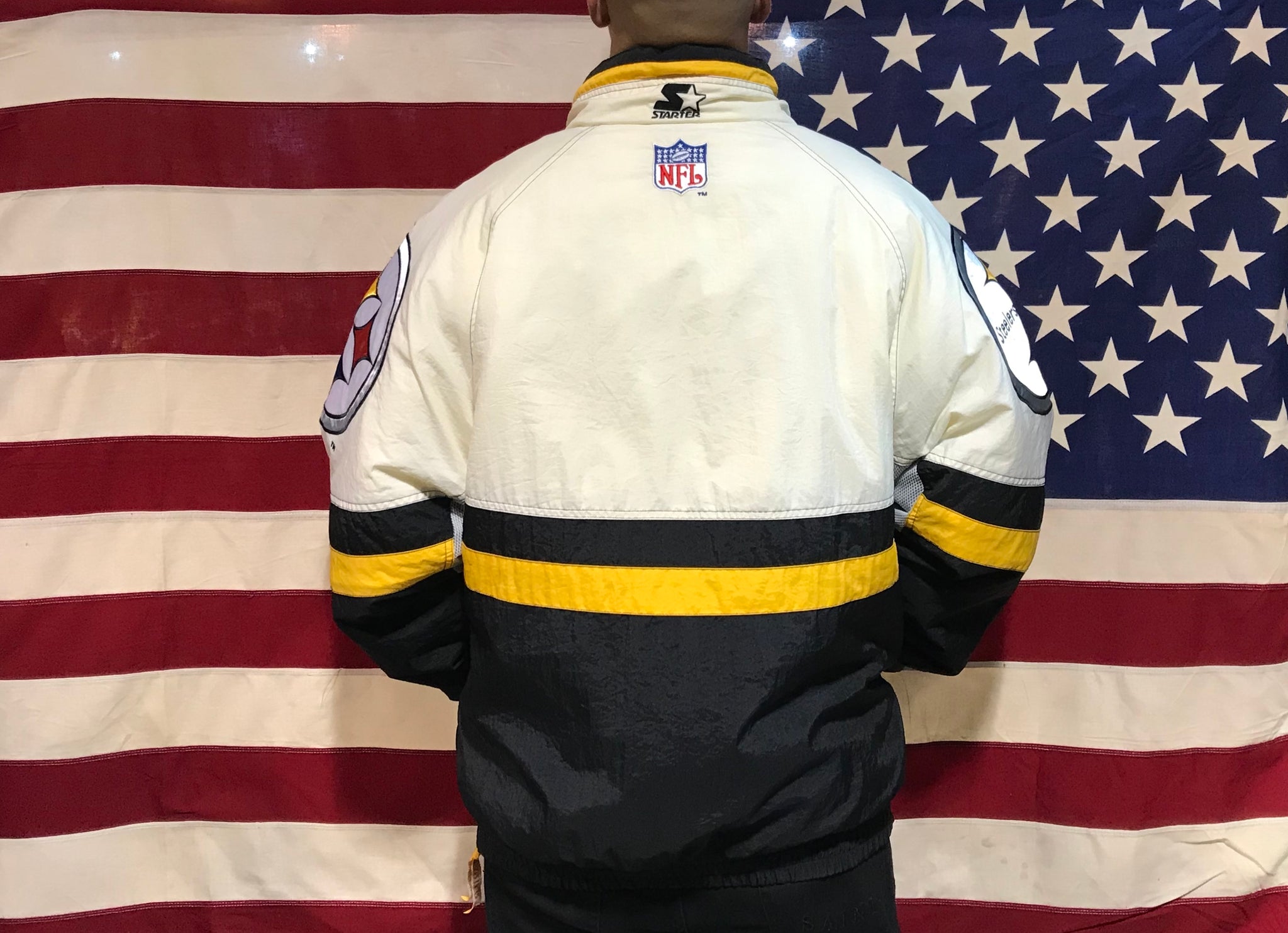 NFL Pittsburgh Steelers 90’s Nylon Vintage Mens Pro Line Starter Jacket