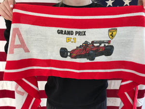 Ferrari Grand Prix F.1 ‘ FORZA FERRARI ‘ 80’s Vintage Knit Scarf