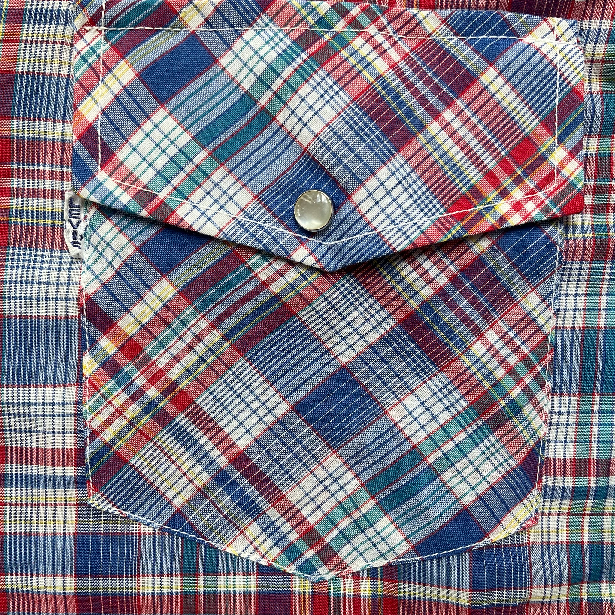LEVI'S Vintage BIG E Mens Western Shirt Navy-Red Check with Pearl Snap –  American Vintage Clothing Co.