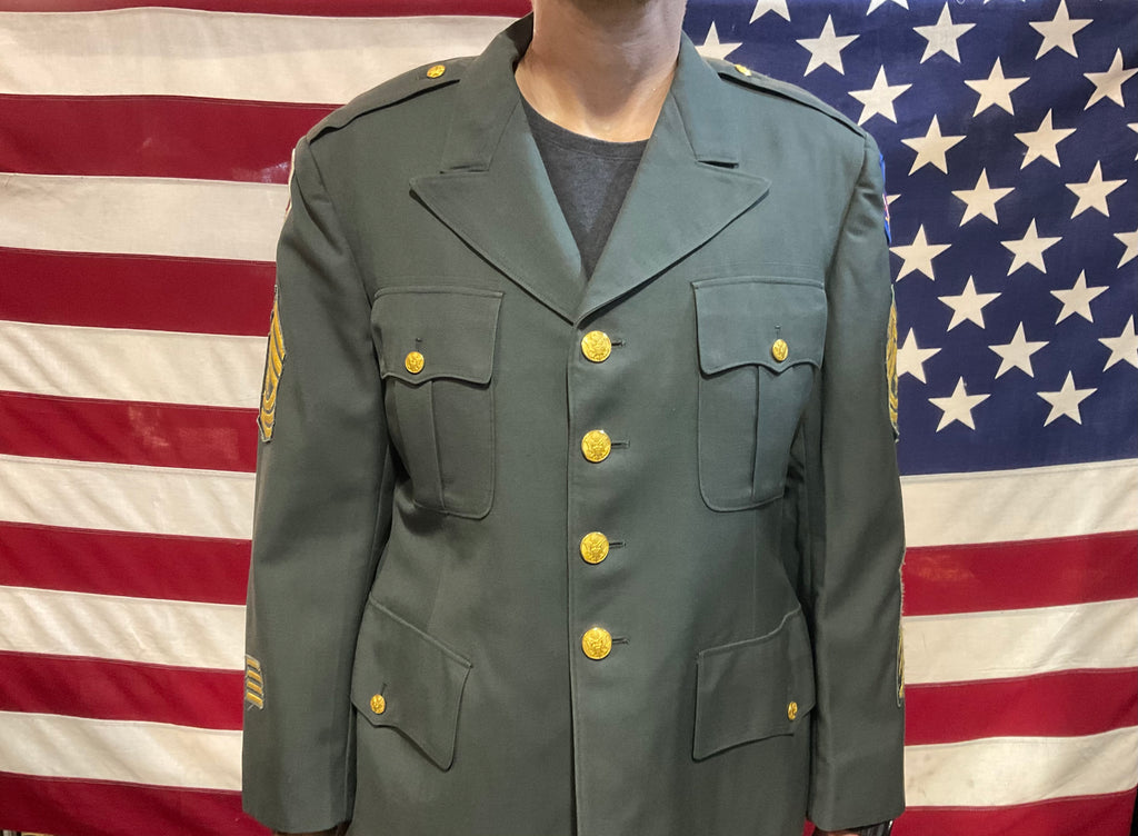 US Military Vintage Army Uniform Mens Wool Jacket by Superior Coat Co USA