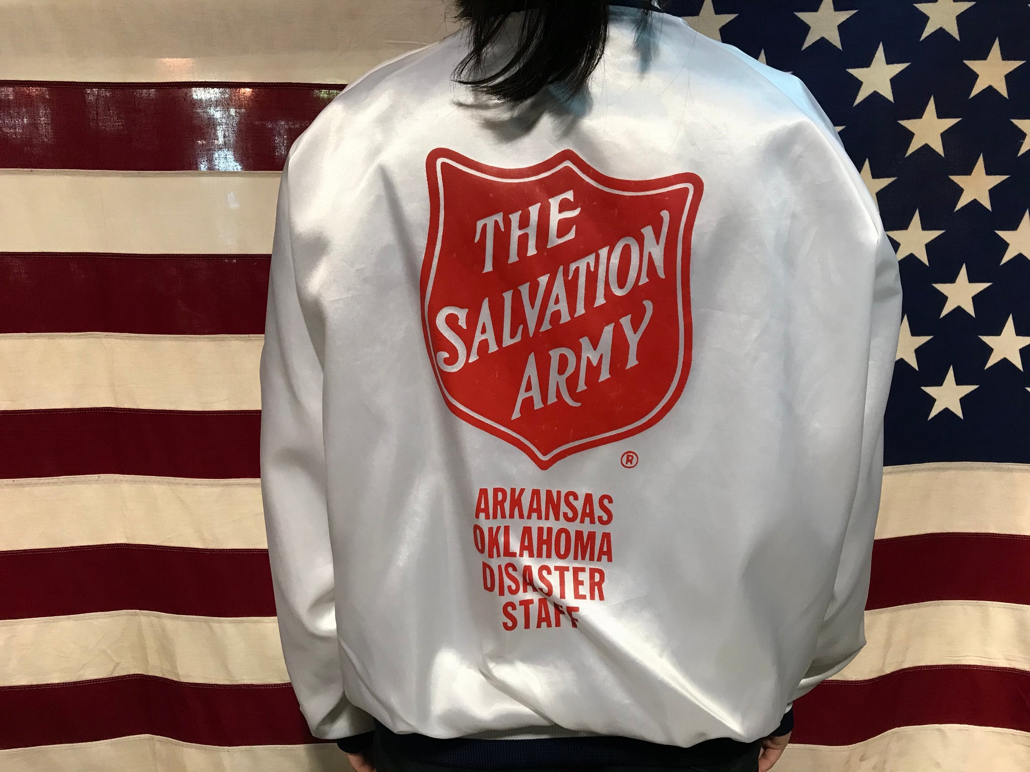 The Salvation Army®️ Satin Vintage 80’s Bomber Jacket by Hilton Active Apparel Made in USA