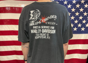Harley Davidson Vintage Mens T-Shirt RARE 3D Emblem®️Dated©️1993 Born To Roam Made in  USA