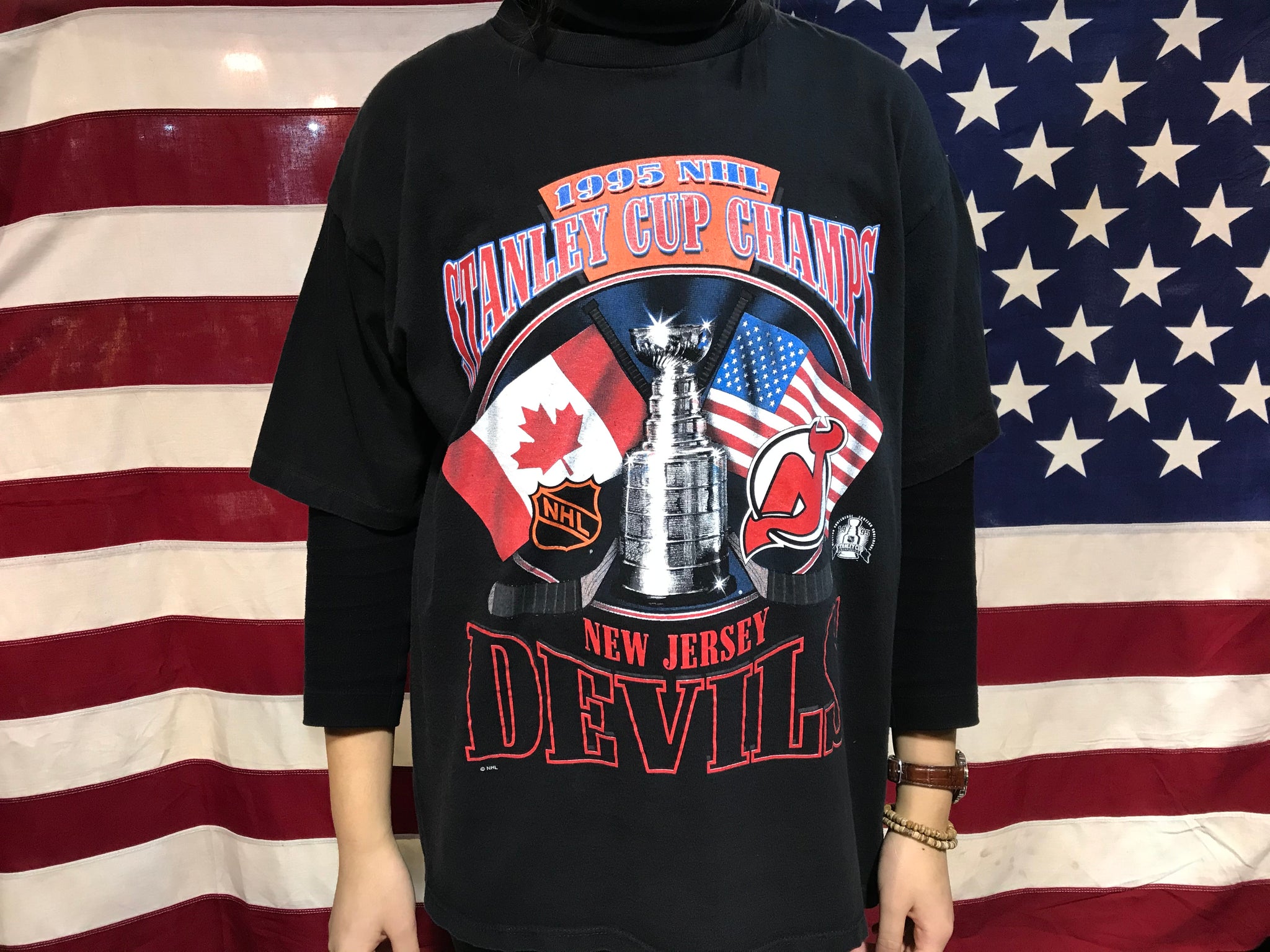 Vintage New Jersey Devils NHL Starter T Shirt Size - Depop