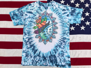 Grateful Dead - 1994 David Opie “ SnowBoarder & Skier “ Original Vintage Rock Tie Dye T- Shirt By Liquid Blue Made In USA