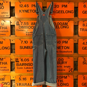 Dickies Workwear Denim 90’s Vintage Mens Blue Denim Long Overalls