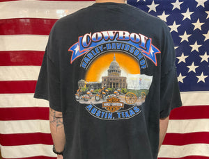 Harley Davidson Vintage Mens T-Shirt ©️2007 H-D Austin, Texas USA
