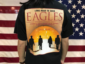 Eagles Long Road To Eden USA Tour 2010 Original Vintage Rock T-Shirt by Hanes