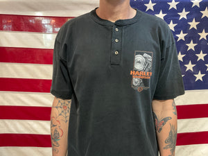 Harley Davidson Vintage Mens T-Shirt Print Year ©️1987 R.K.S.INC - San Francisco, CA. Made In USA